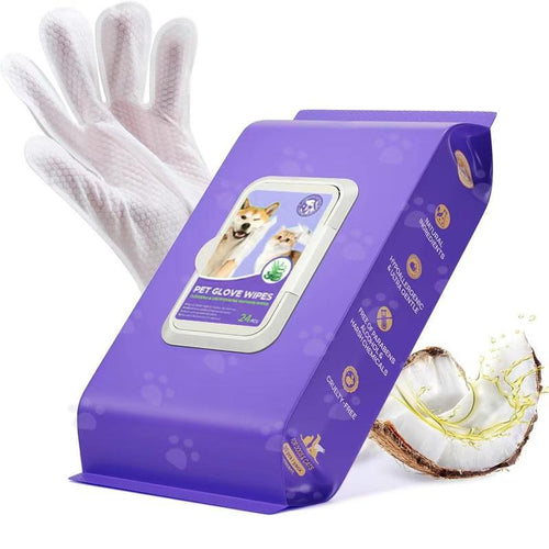 Pet No-Wash Gloves Deodorizing Disposable Pet Wipes